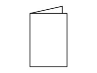 Foldet 4-siders flyer med en fold.
