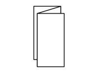 Papirfolder, seks sider med zigzag fold.