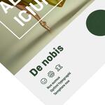 Papirflyer med blank UV-lak p� �n side.