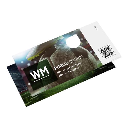 Papier-Eintrittskarten, beidseitig bedruckt.