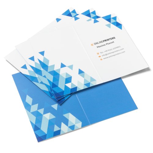 Foldede visitkort, stående format, 5,0 x 9,0 cm 5