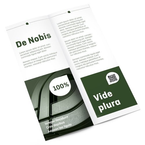 Brochure med klæbefals, M65 2