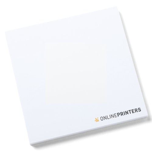 Firkantede, limede sticky notes.