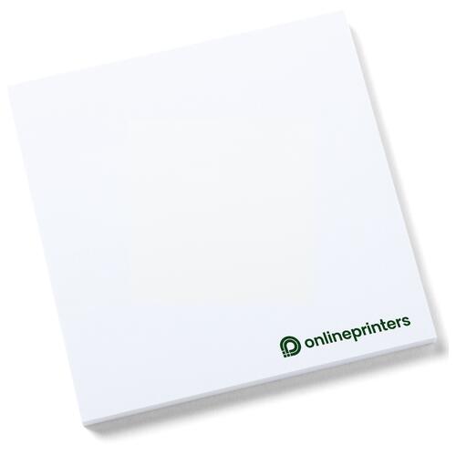 Firkantede, limede sticky notes.