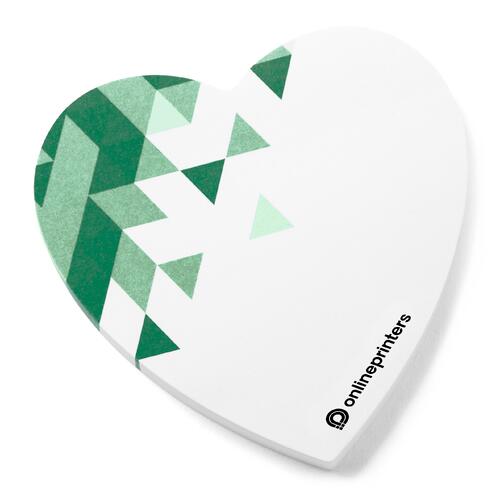 Hjerteformede sticky notes af papir.