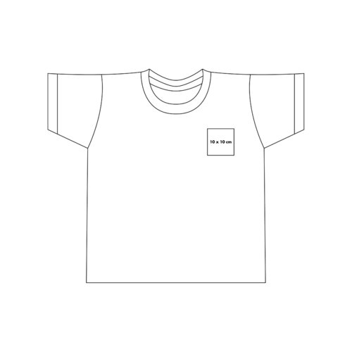 Bomulds-T-shirt med korte rmer og rund halsudskring.