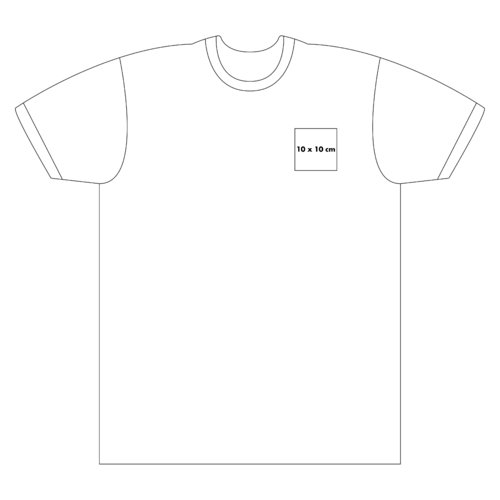 Bld bomulds T-shirt med korte rmer og rund halsudskring.
