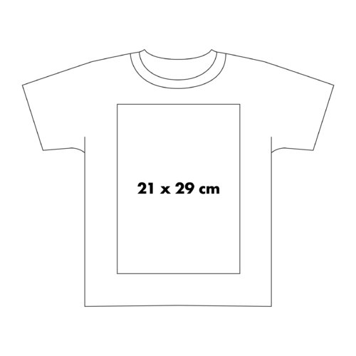 Bomulds T-shirt med korte rmer og rund hals.