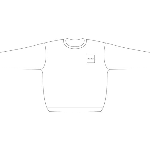 Bomulds sweatshirt med lange rmer og rund halsudskring.
