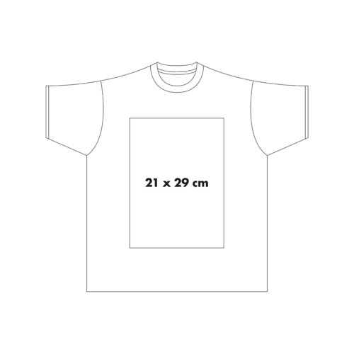 Ensfarvet kraftig bomulds T-shirt med korte rmer.