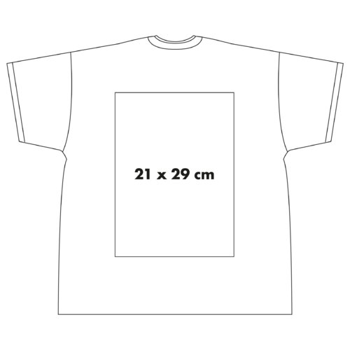 Hvid bomulds T-shirt med korte rmer og rund hals.