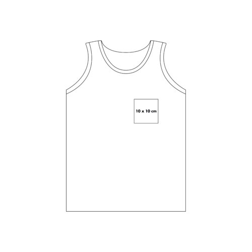Hvid bomulds tanktop med atletisk snit.