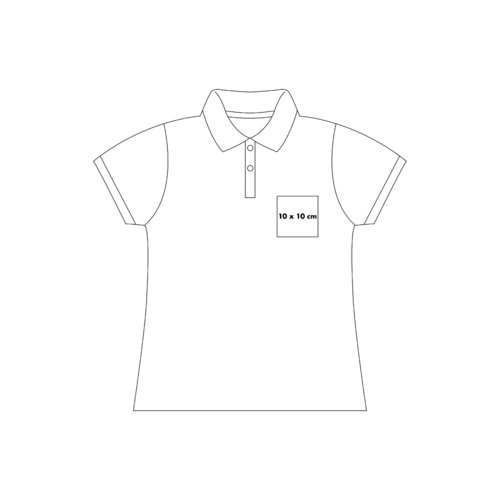 Bomulds polo shirt til damer med korte rmer og knaplukning.