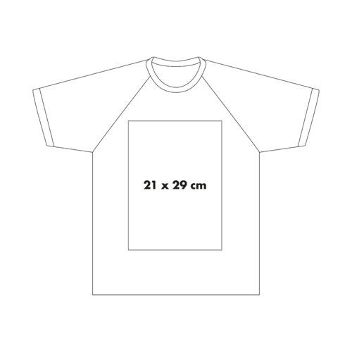 Bomulds T-shirt med kontrastfarvede rmer og rund hals.