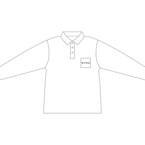 Langærmet poloshirt i bomuld med knaplukning.