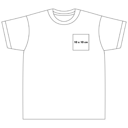 Bomulds T-shirt med korte rmer og rund hals.