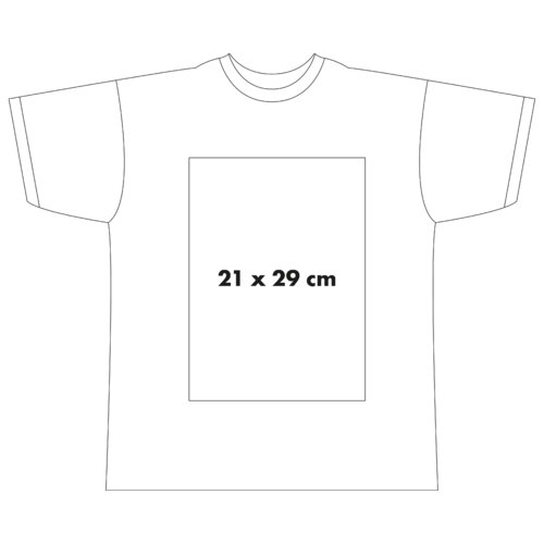 Bomulds T-shirt med rund hals og korte rmer.