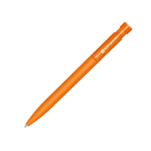 Orange bio kuglepen med klips.