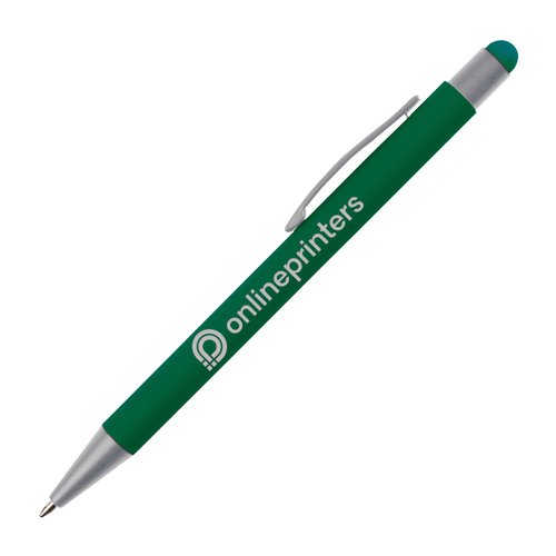 Grn touch pen kuglepen med klips og stylus spids.