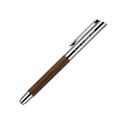 Trfarvet rollerballpen med clips.