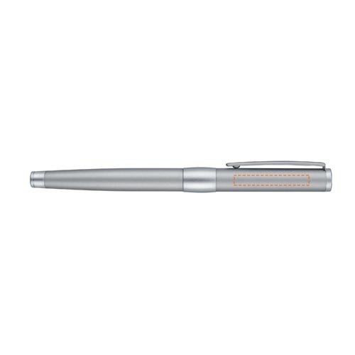 Kromfarvet metal rollerball pen med klips.