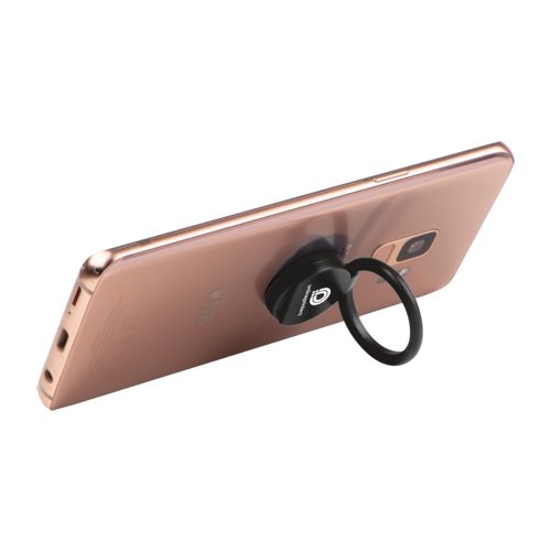Rd telefonholder med ring.