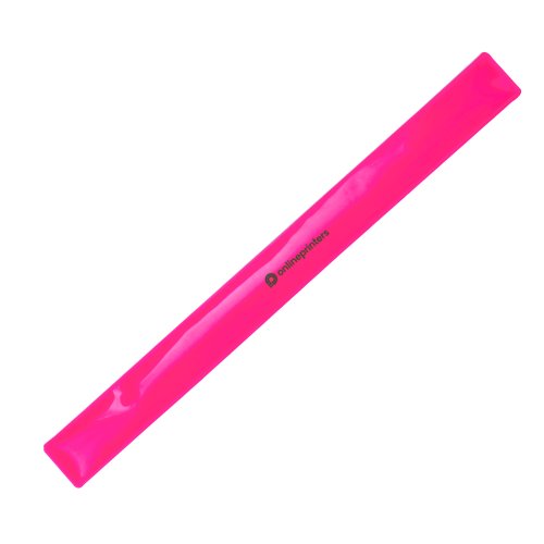 Pink plastik snap armbnd.
