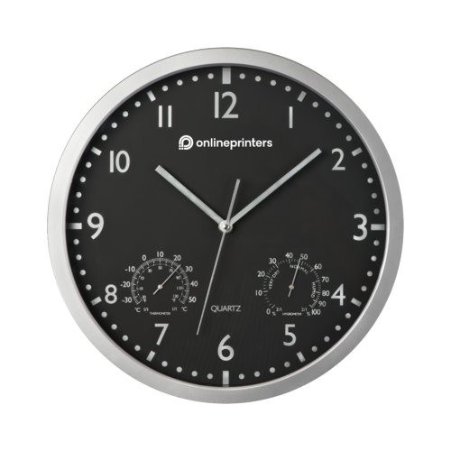 Sort vgur med termometer og hygrometer.