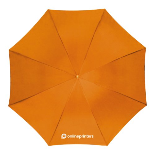 Orange automatisk stokparaply med betrk.