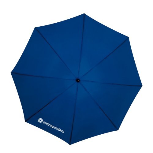 Mrkebl stormparaply med robust stel.