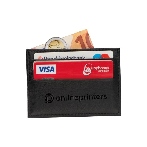 Sort lderkortholder med RFID-beskyttelse.