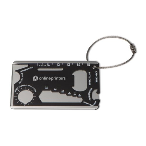 Aluminium bagagemrke med wire.