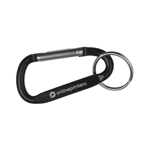 Sort karabinhage nglering med metalring.