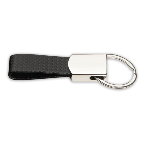 Sort imiteret lder nglering med metalring.