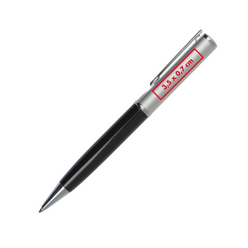 Metal kuglepen med clip og drejemekanisme.