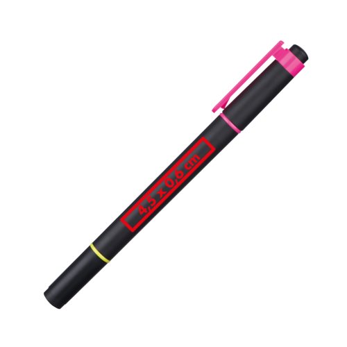 Tofarvet highlighter med to spidser og htte.