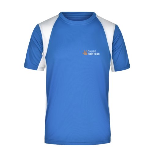 Bl polyester funktionel T-shirt til mnd.