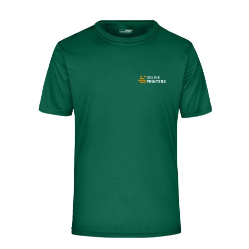 Grn sports T-shirt til mnd med korte rmer.