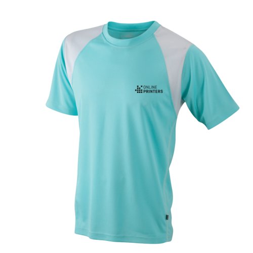 Mintgrn polyester lbe-T-shirt til mnd.