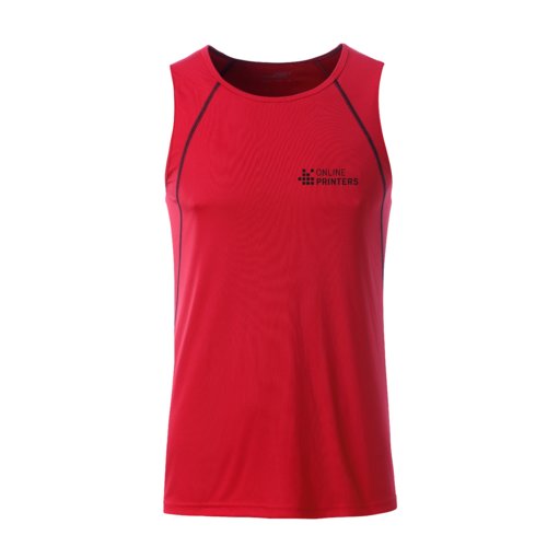 Rd polyester tanktop til mnd.