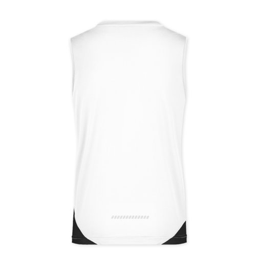 Hvid/sort polyester tanktop til damer.
