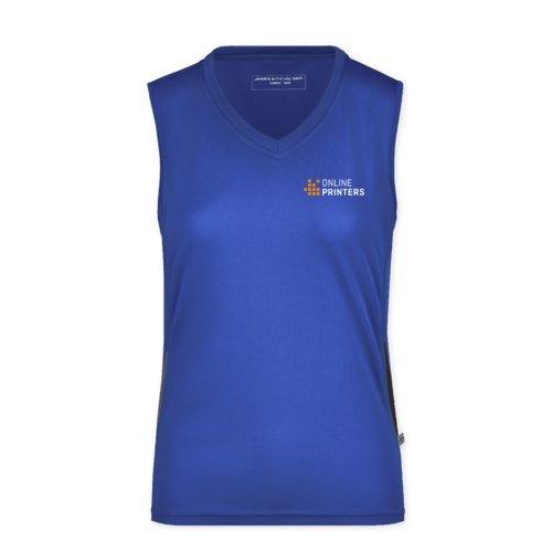 Royal bl polyester tanktop til damer.
