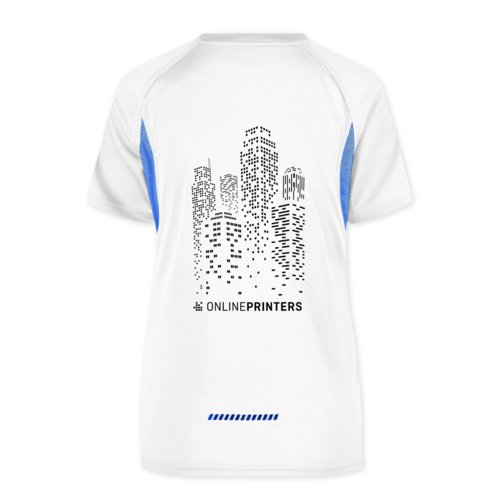 Hvid polyester funktionel T-shirt til damer.
