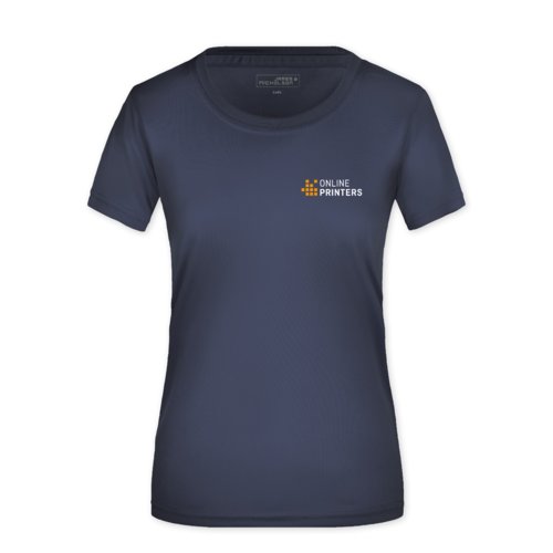 Mrkebl polyester T-shirt til damer.