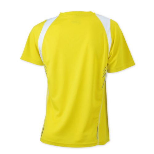 Gul polyester lbe-T-shirt til damer.