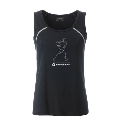 Sort og hvid polyester tanktop til damer.