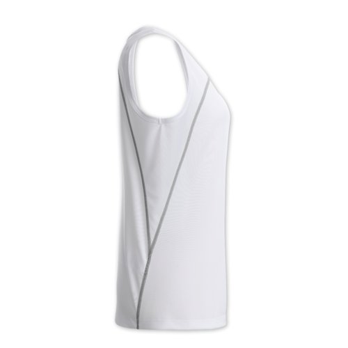 Hvid polyester sportstop til damer.