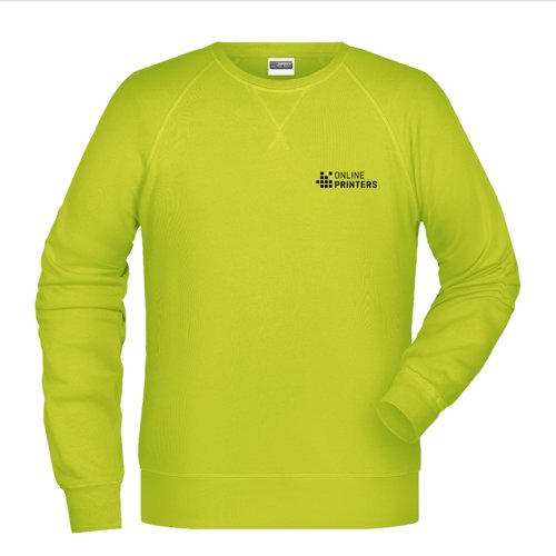 Neongul sweatshirt i bomuldsblanding til mnd.