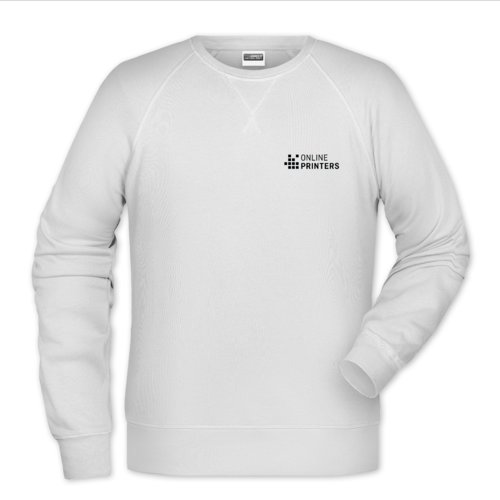 Hvid bomulds-polyester sweatshirt til mnd.