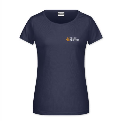 Mrkebl bomulds T-shirt til damer med korte rmer.
